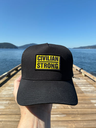 CIVILIAN STRONG TRUCKER HAT: Built for Adventure